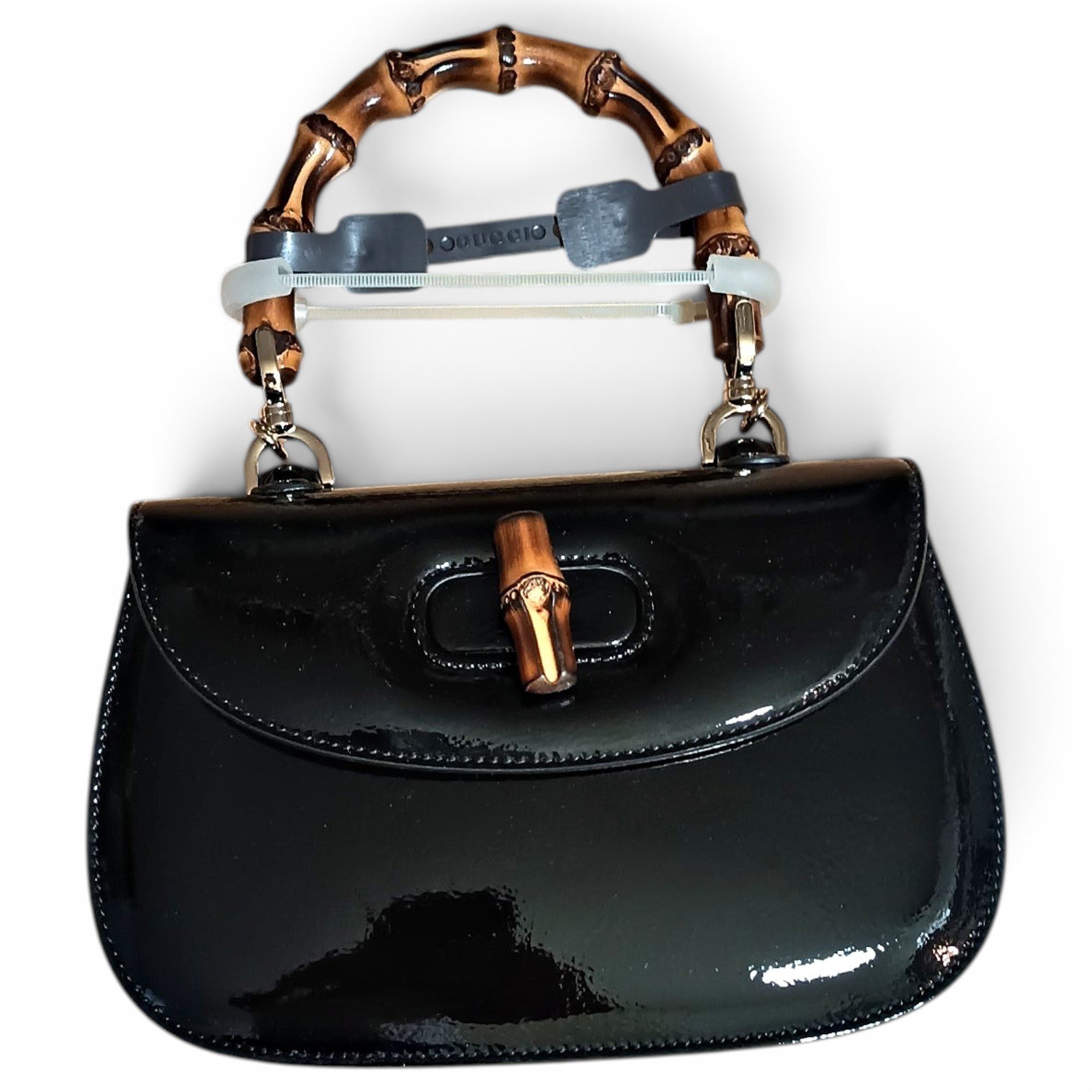 Bamboo leather handbag