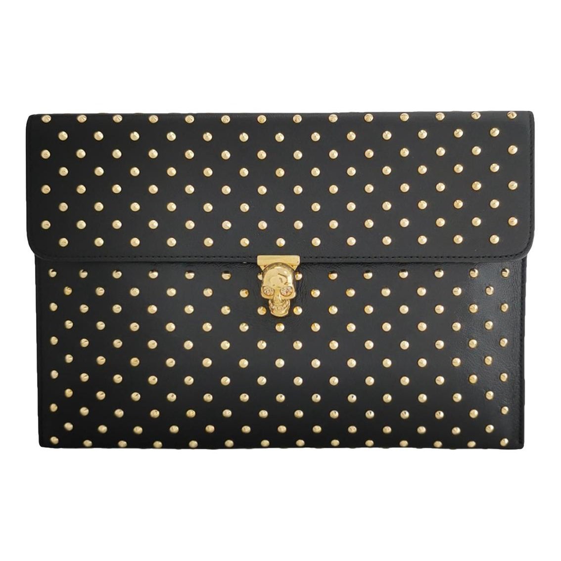Alexander McQueen Skull leather clutch bag