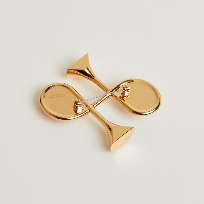 Noir Cor H Brooch