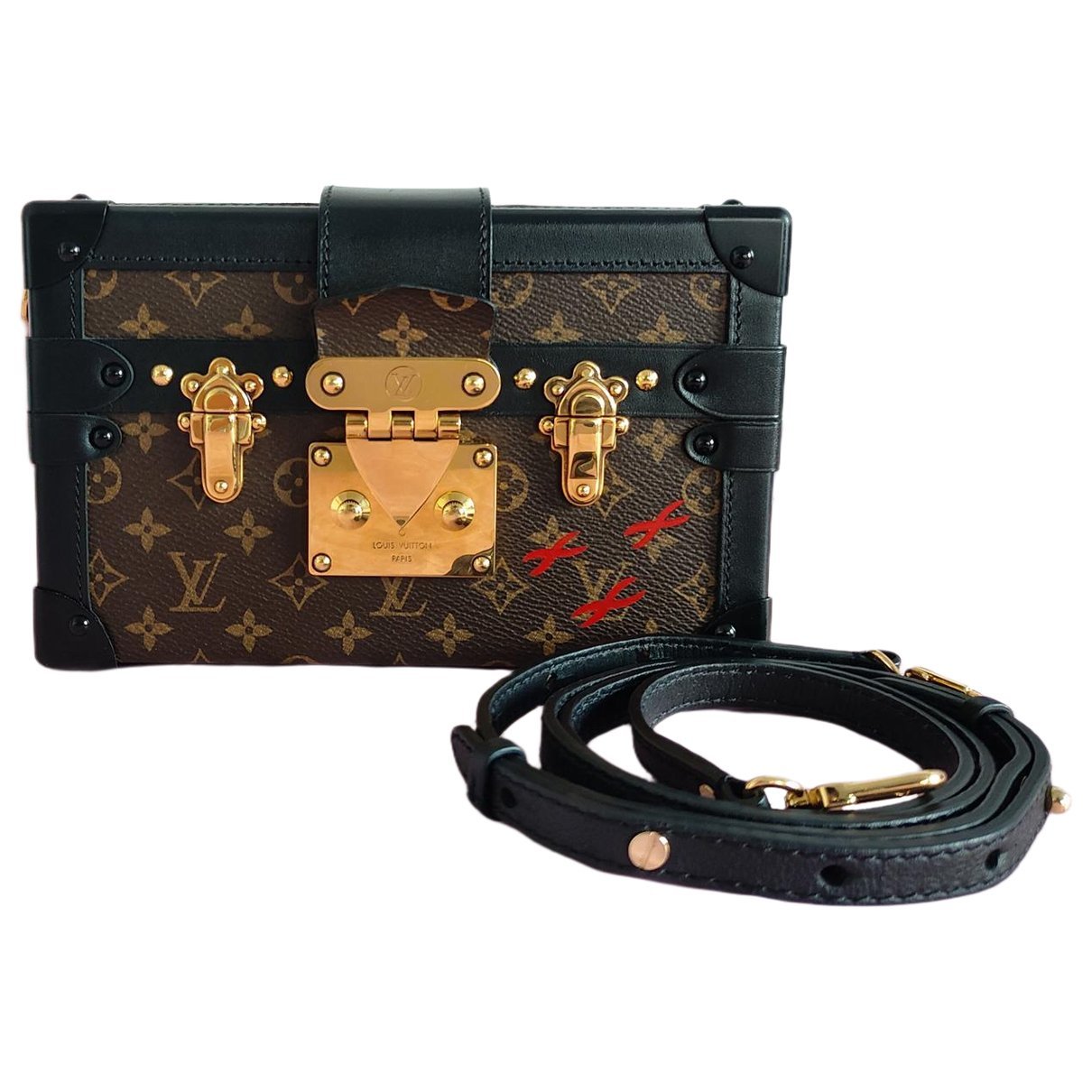 Petite Malle leather handbag