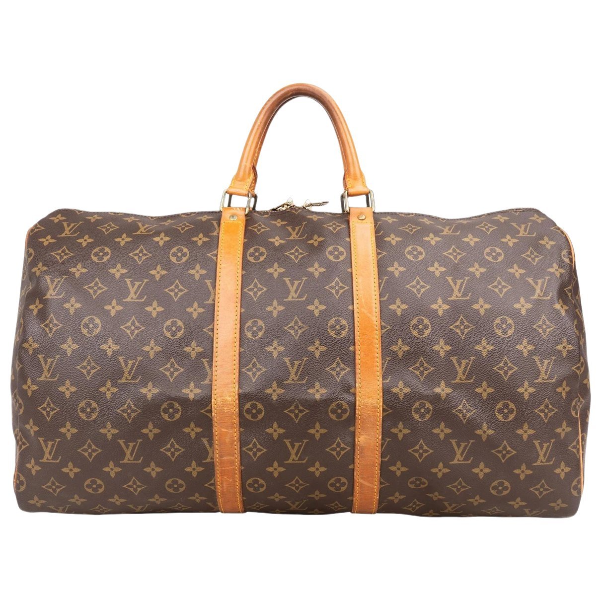 Keepall leather travel bag