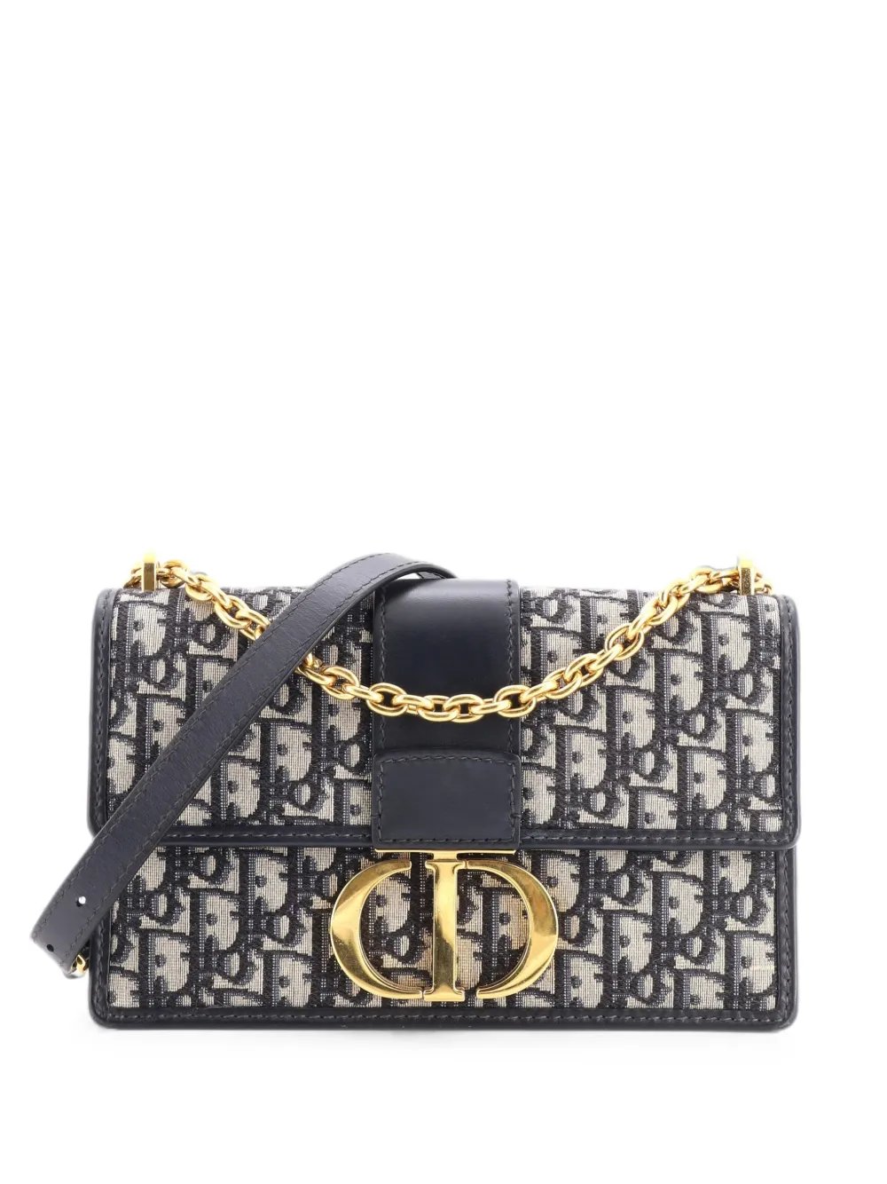 30 Montaigne Chain Flap Bag Oblique Canvas shoulder bag