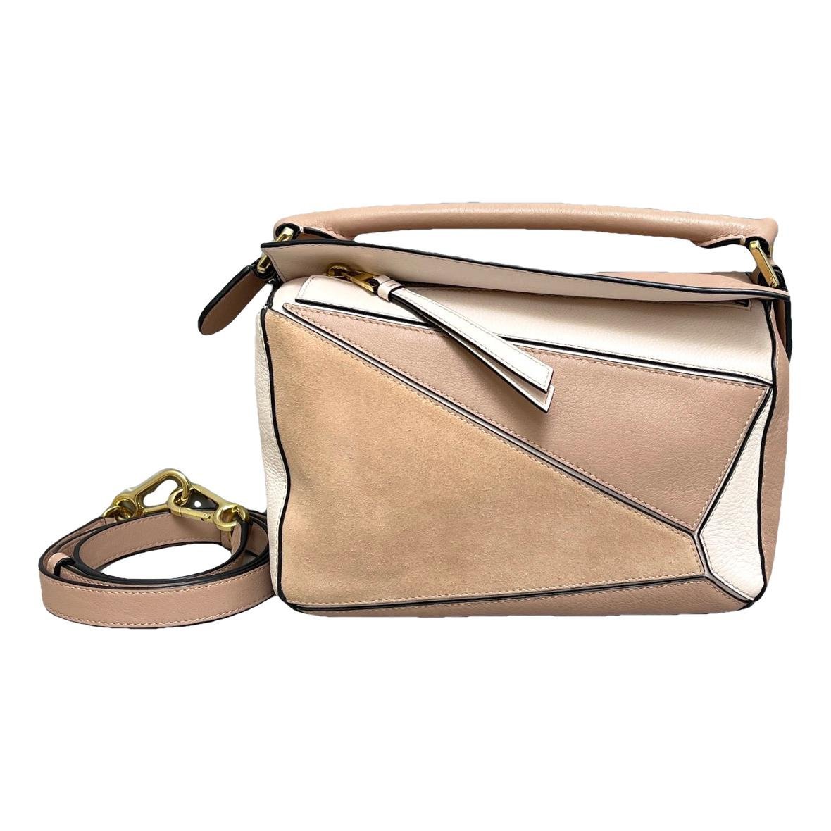 Puzzle leather handbag