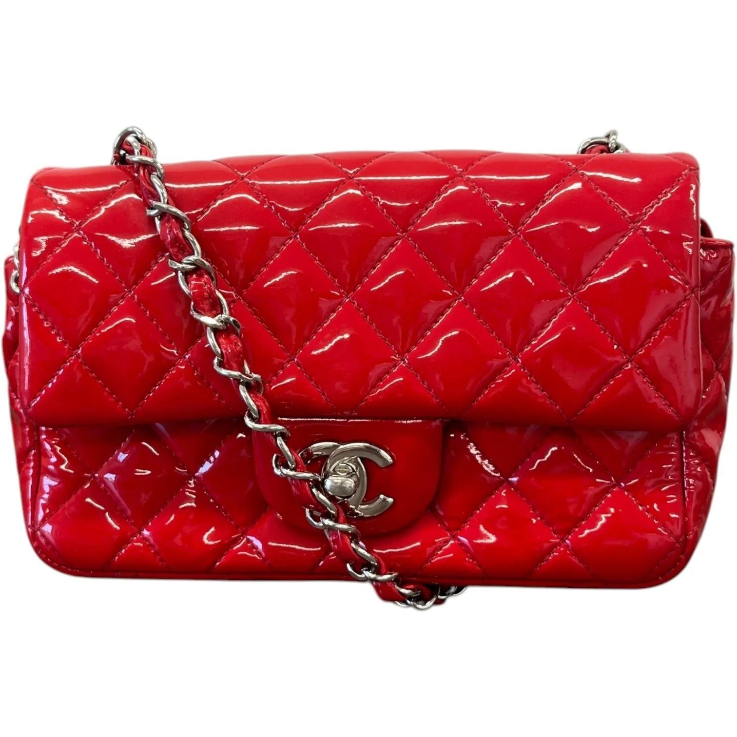 Patent leather handbag