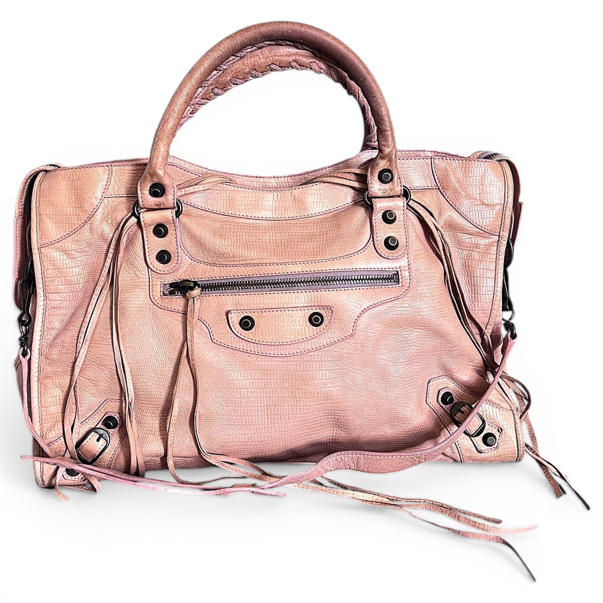 City leather handbag