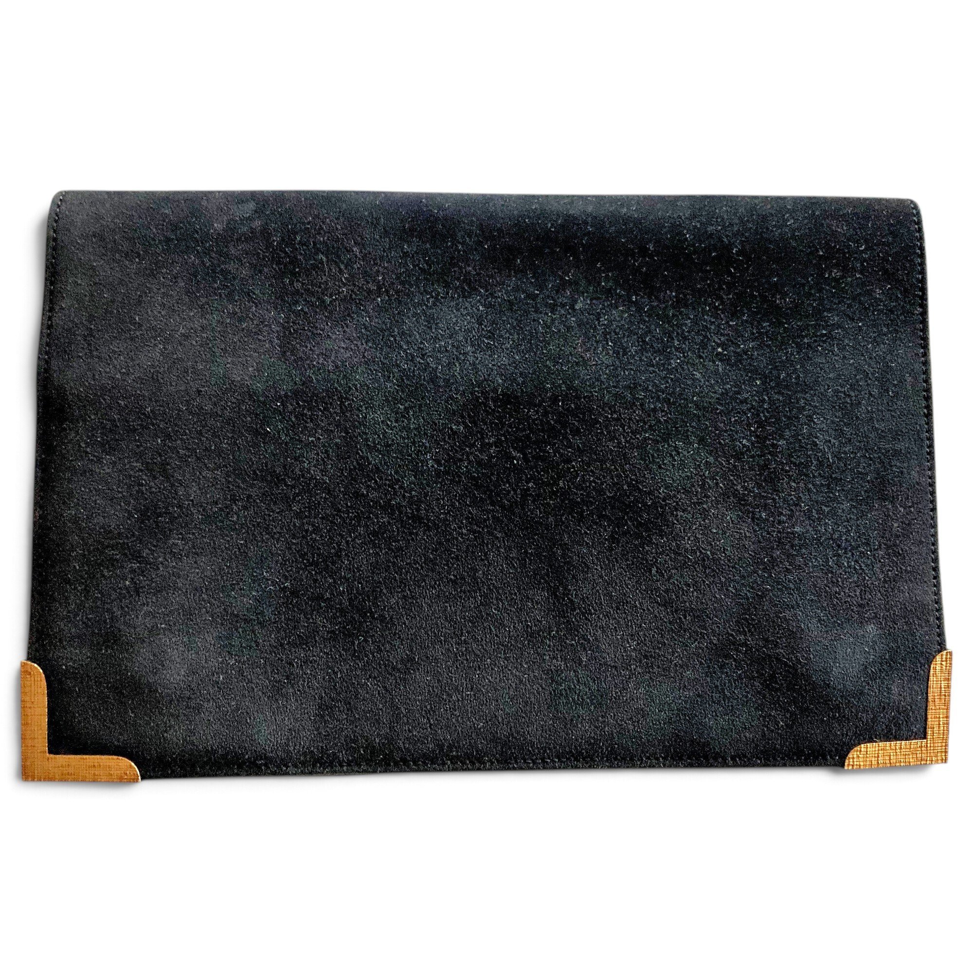 Leather clutch bag