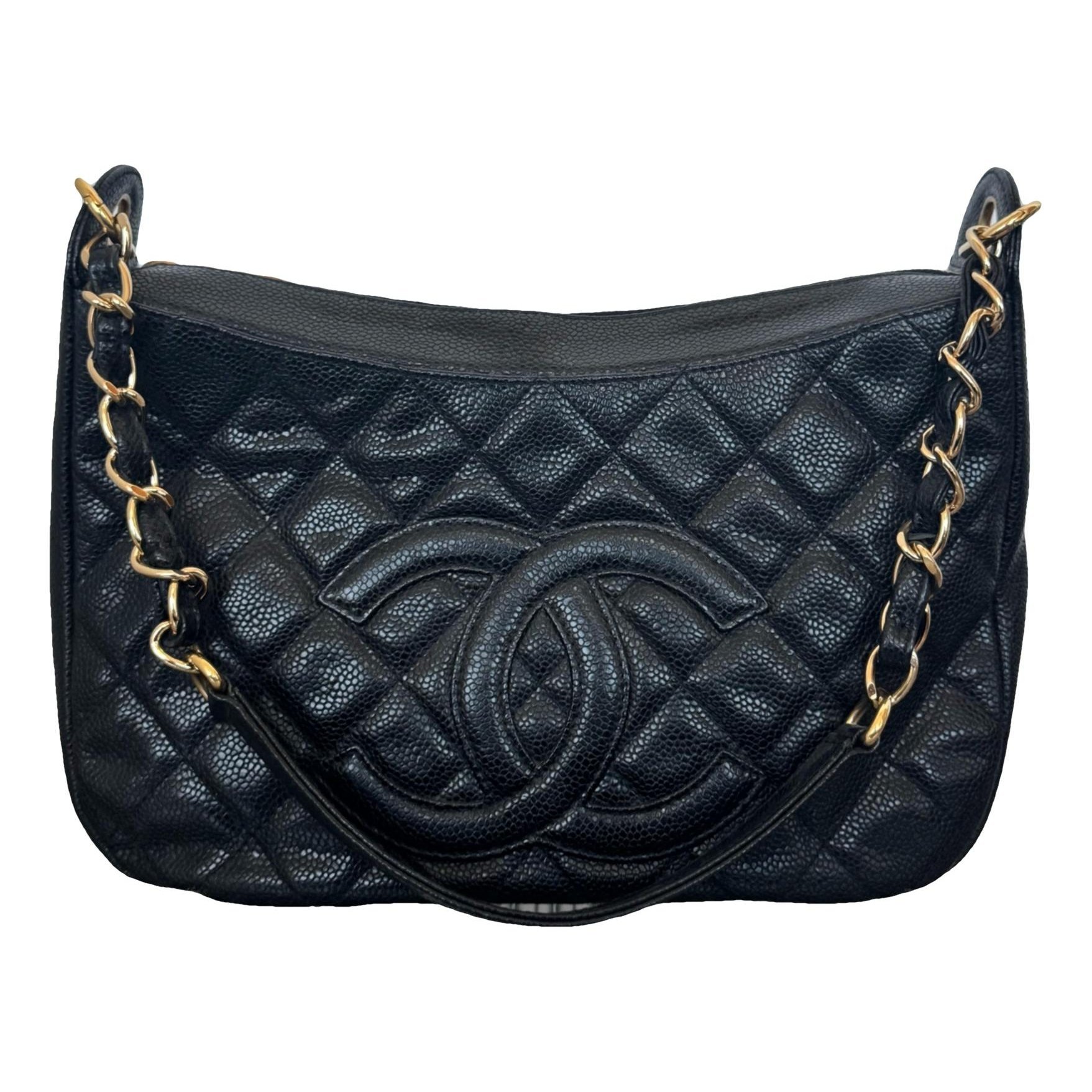 Vintage CC Chain leather tote
