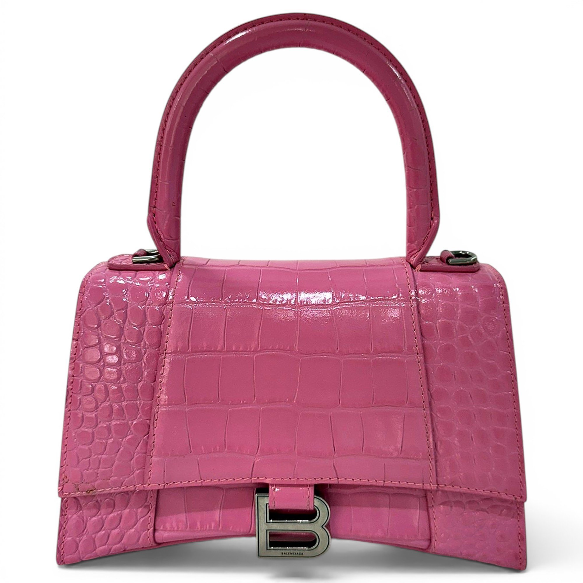 Hourglass leather bag