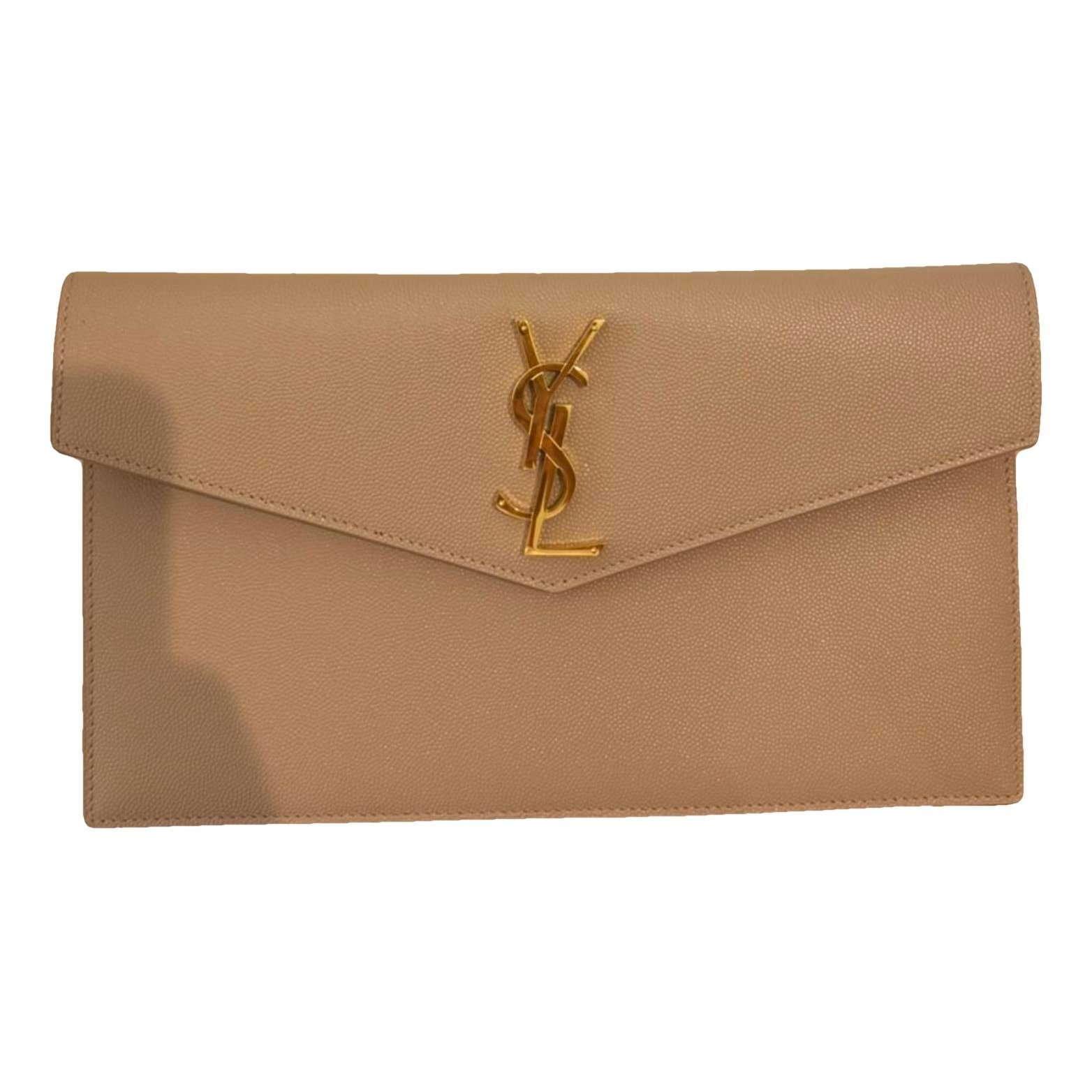 Leather clutch bag
