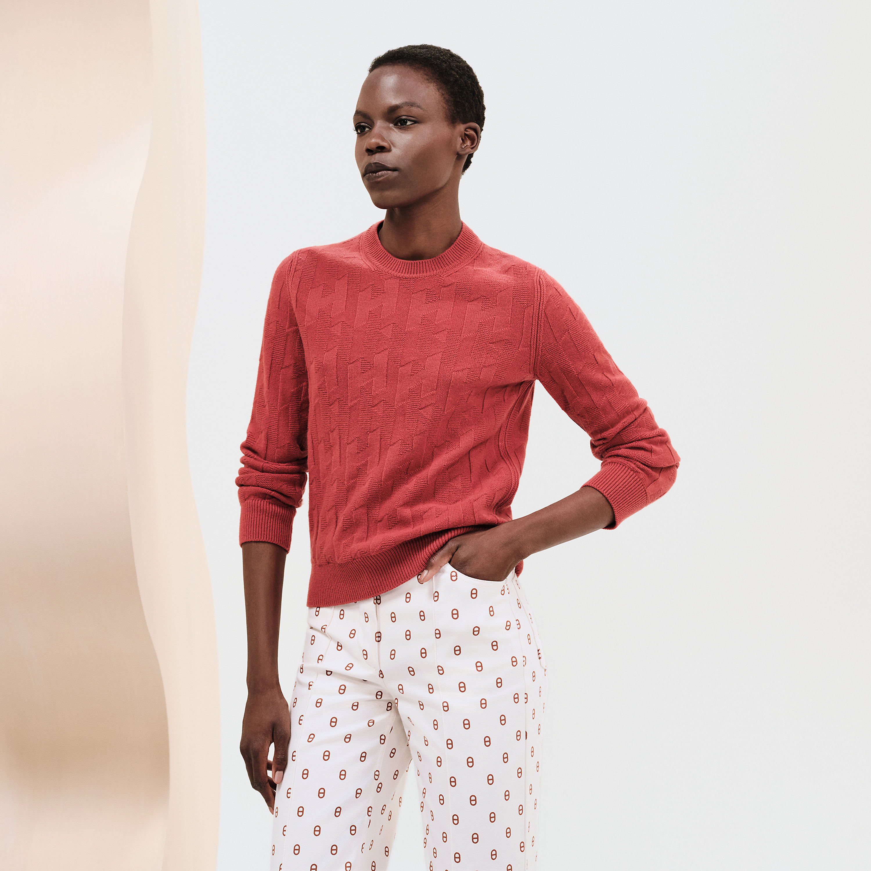 "H" long-sleeve sweater