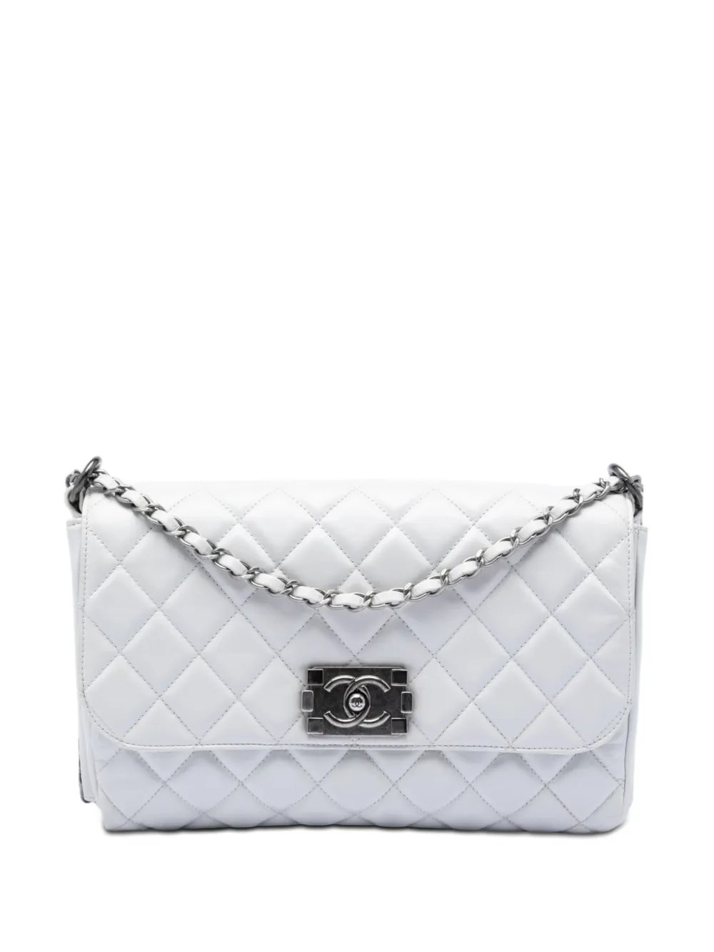 2011 Quilted Glazed Calfskin Soft Boy Flap shoulder bag