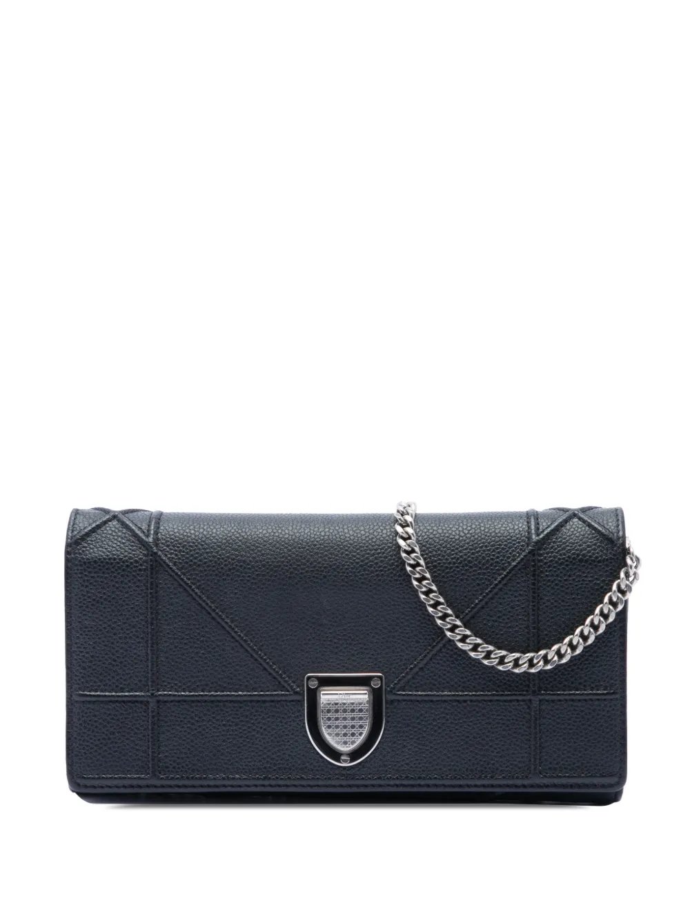 2016 Grained Calfskin Diorama Croisiere Wallet on Chain crossbody bag