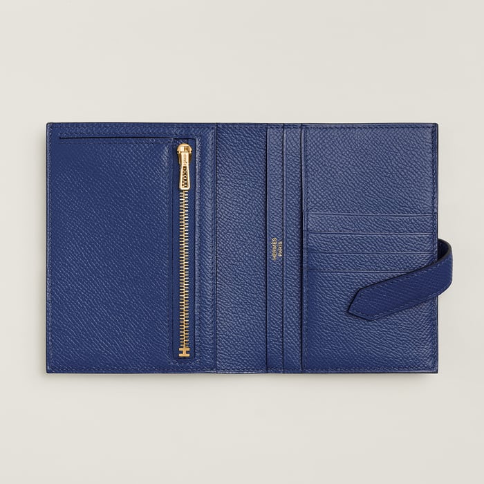 Bleu Saphir Bearn Compact Wallet