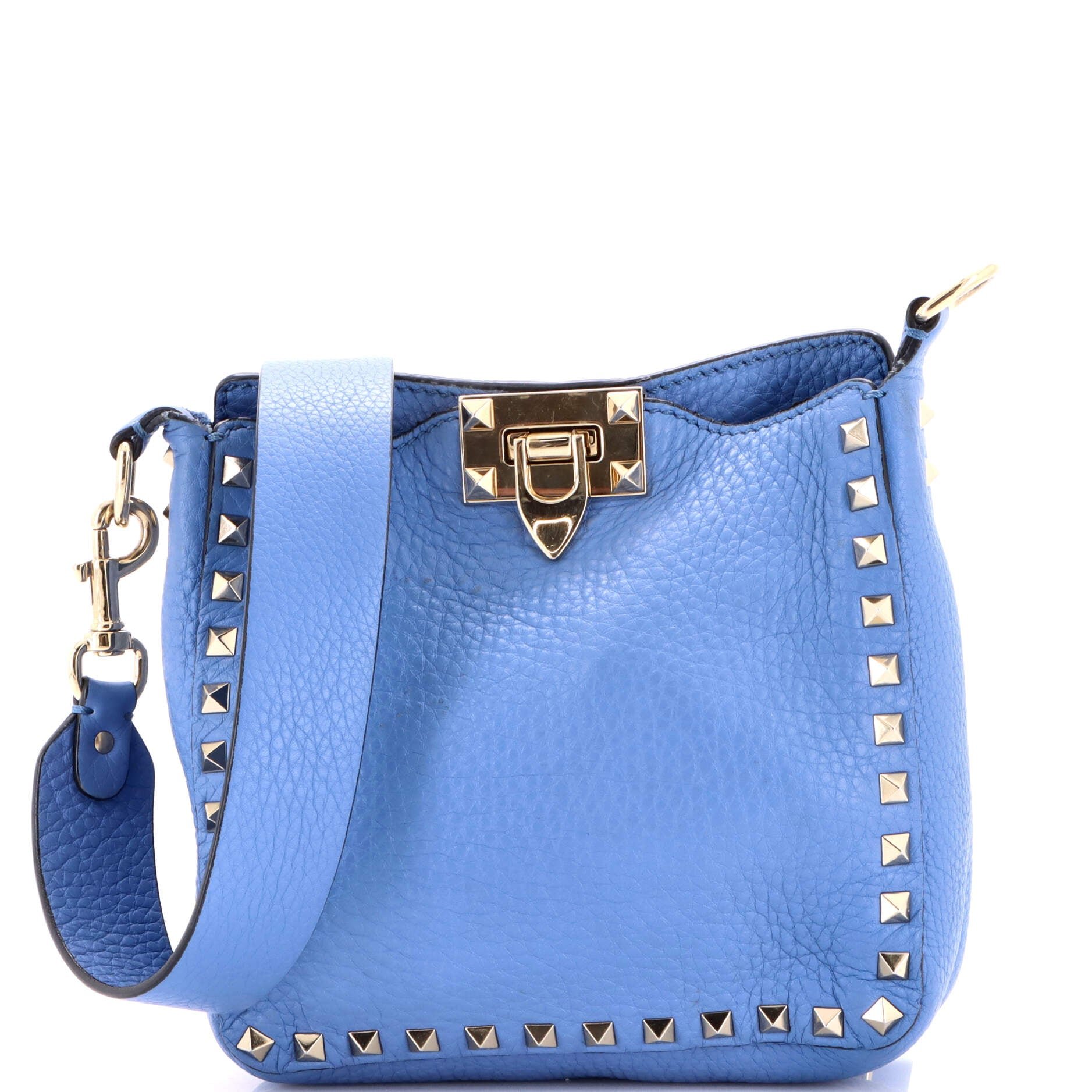 Valentino Garavani Rockstud Flip Lock Messenger Bag Leather Mini
