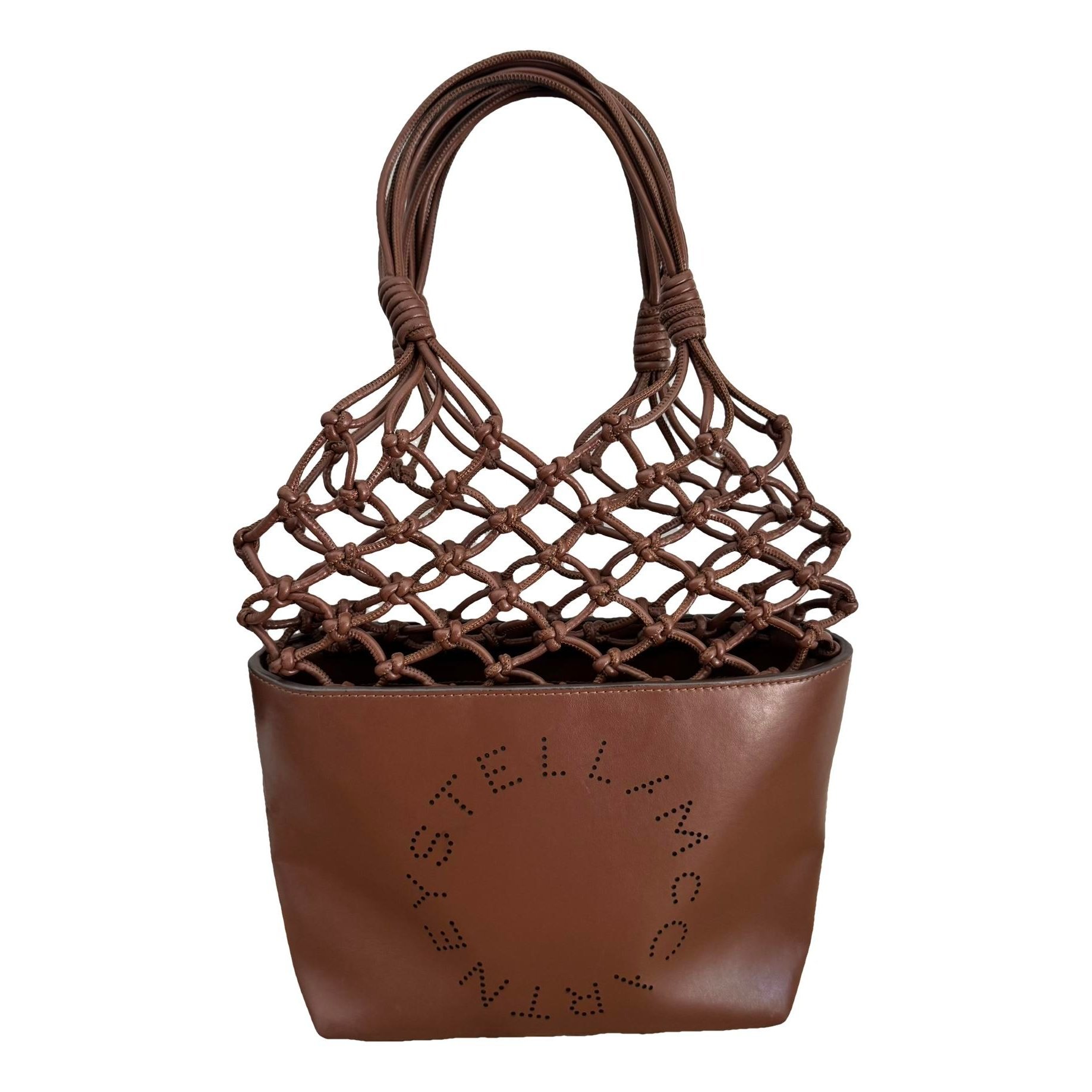 Logo vegan leather tote