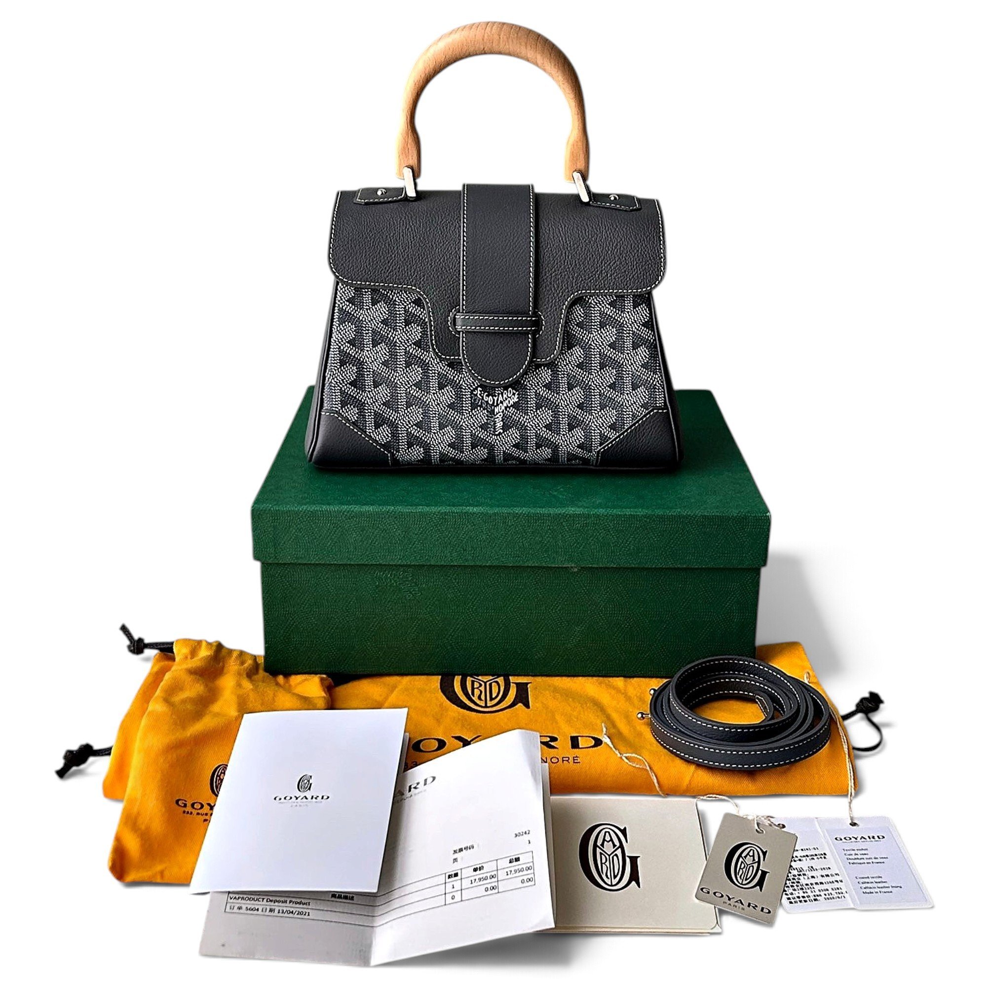 Goyard Saïgon leather handbag