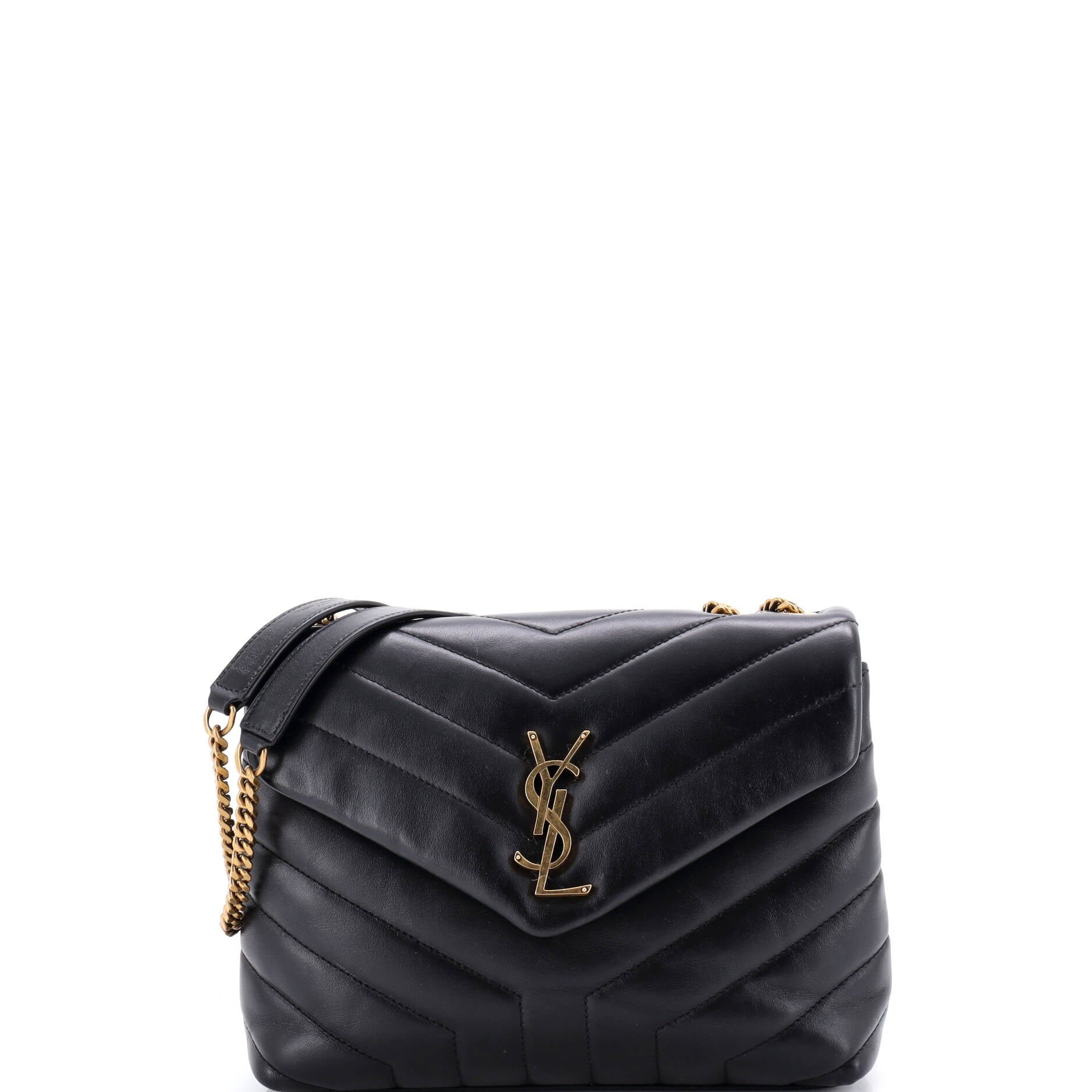 Saint Laurent Loulou Shoulder Bag Matelasse Chevron Leather Small