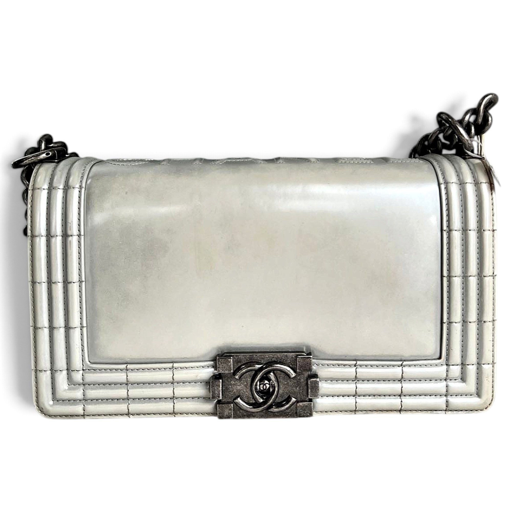 Boy patent leather crossbody bag