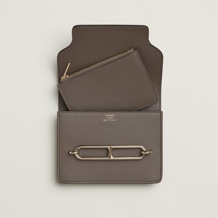 Gris Étain Roulis Slim Wallet