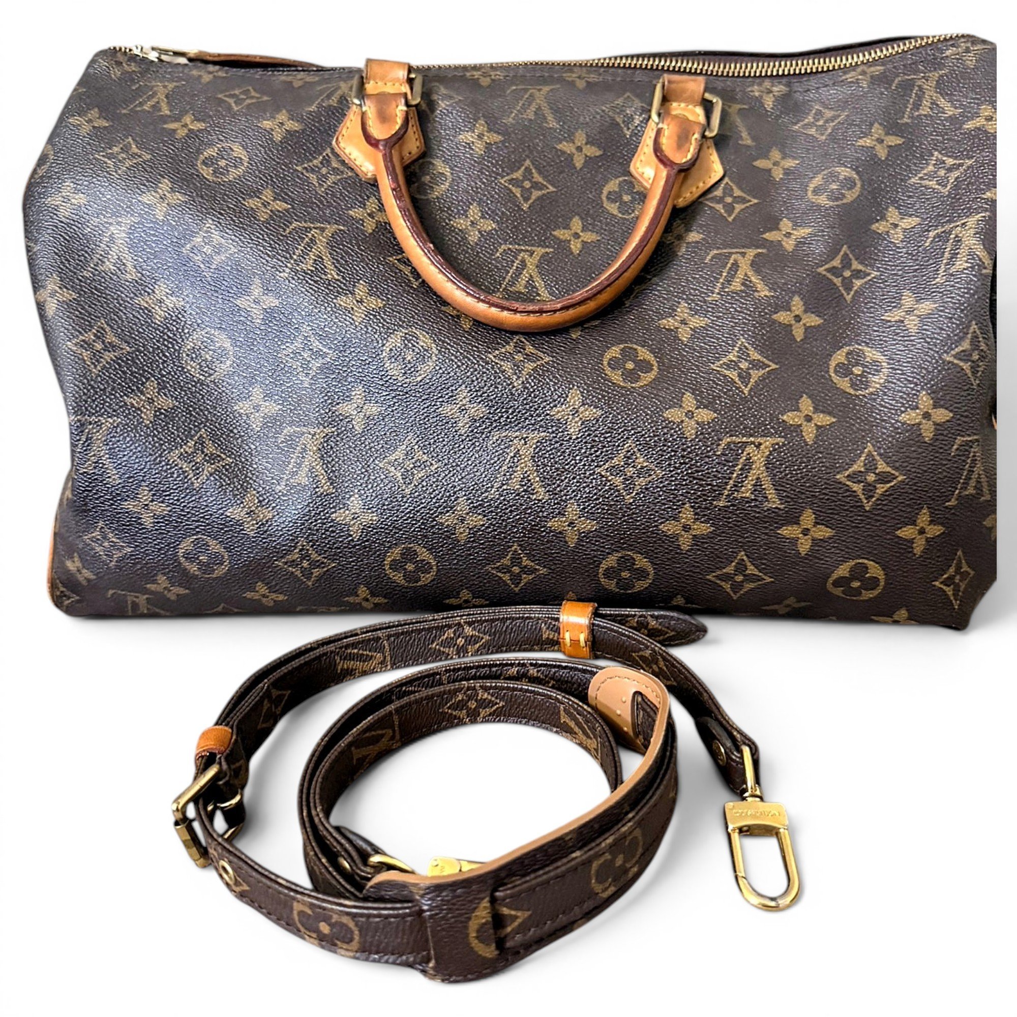 Speedy leather handbag