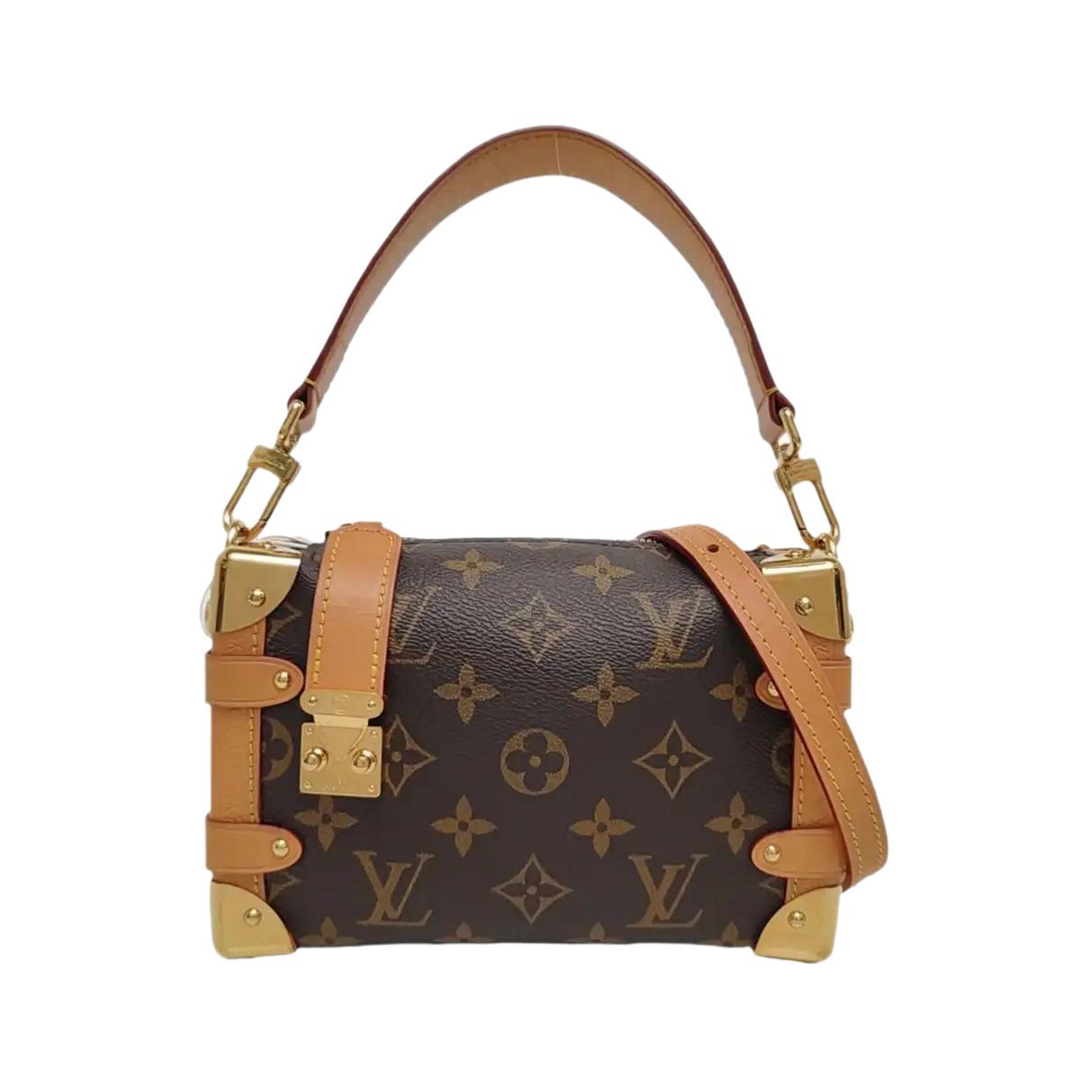 Side Trunk leather handbag