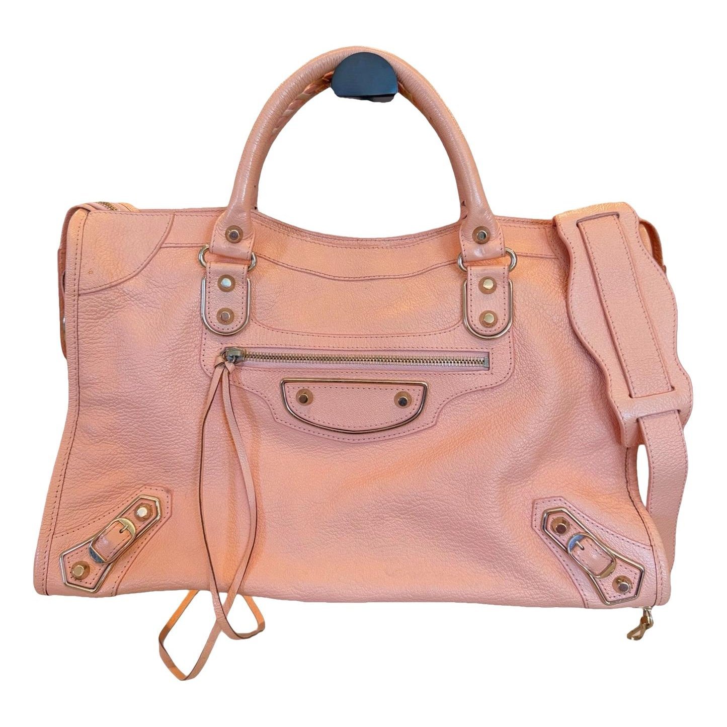 City leather handbag