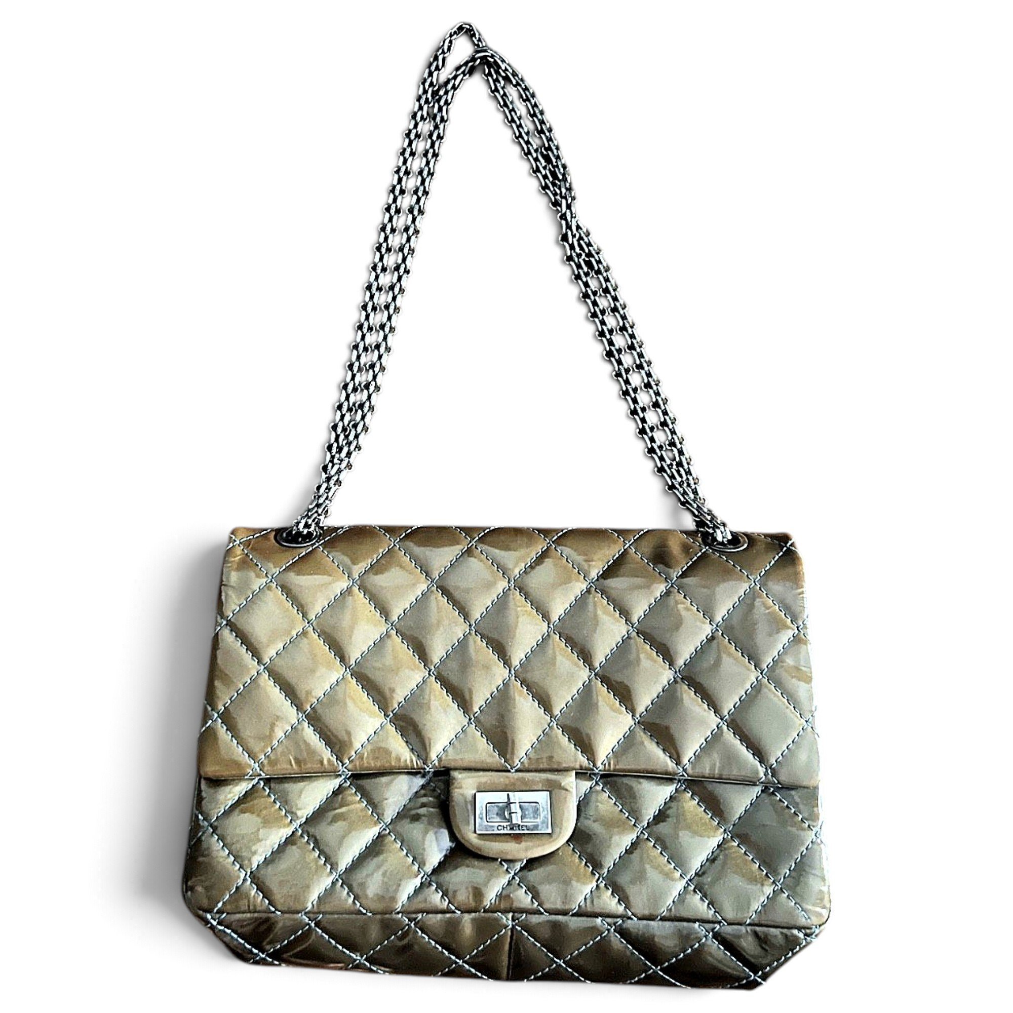 2.55 patent leather handbag
