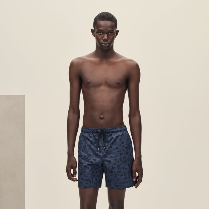 Marine "Metal Au Carre" Swim Trunks