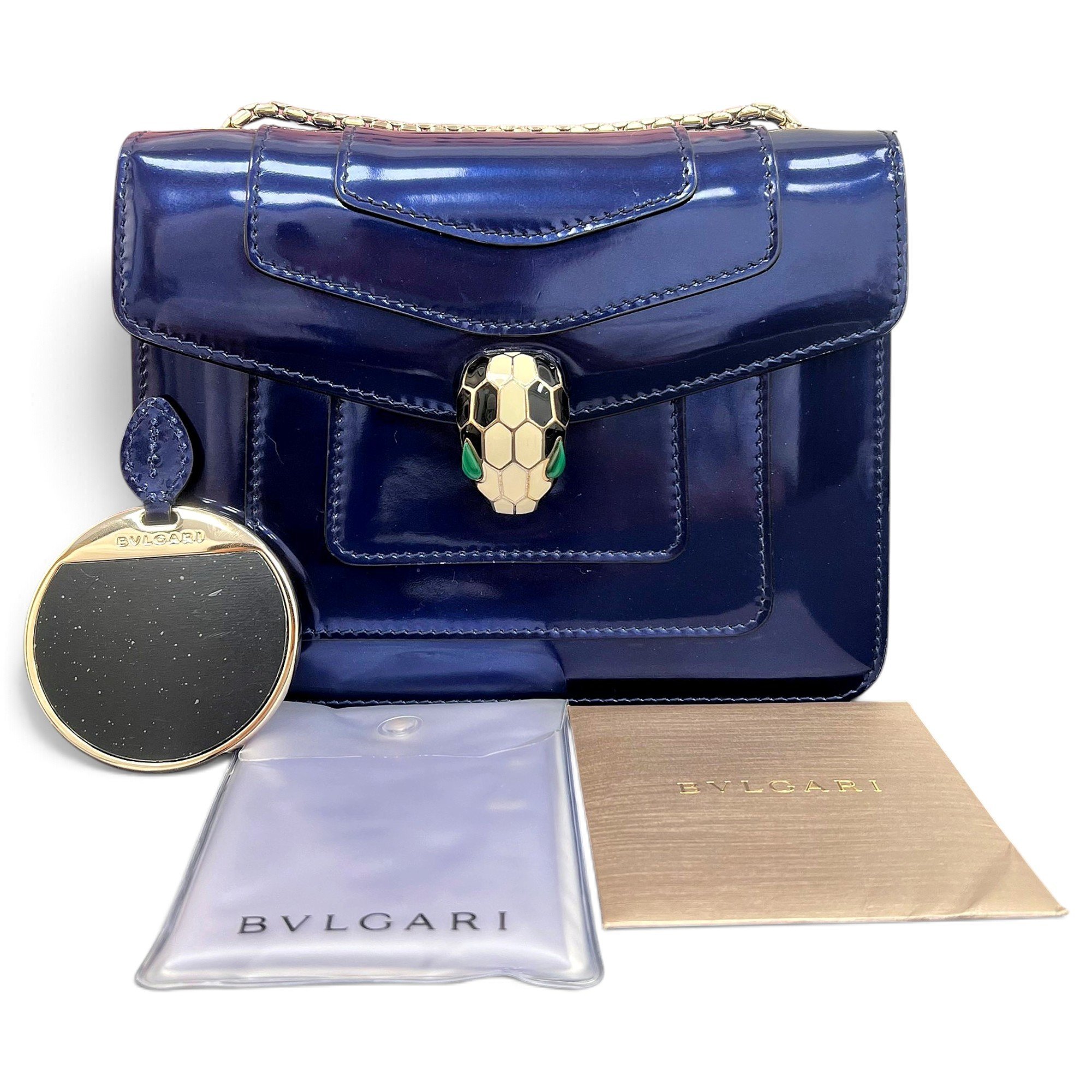 Serpenti leather handbag