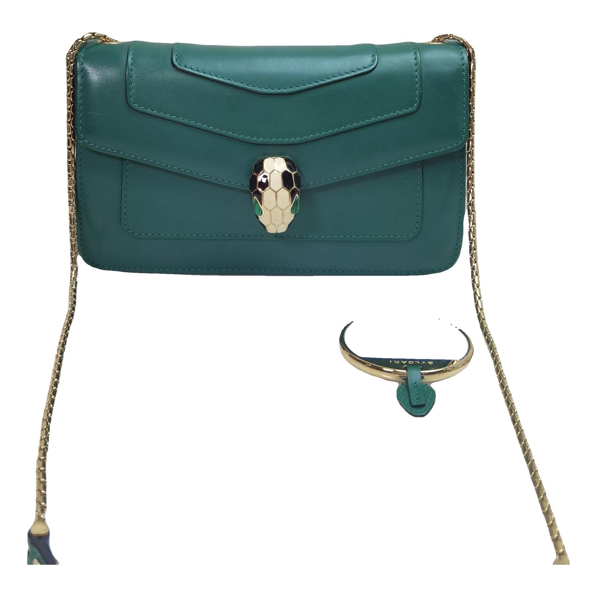 Serpenti leather handbag