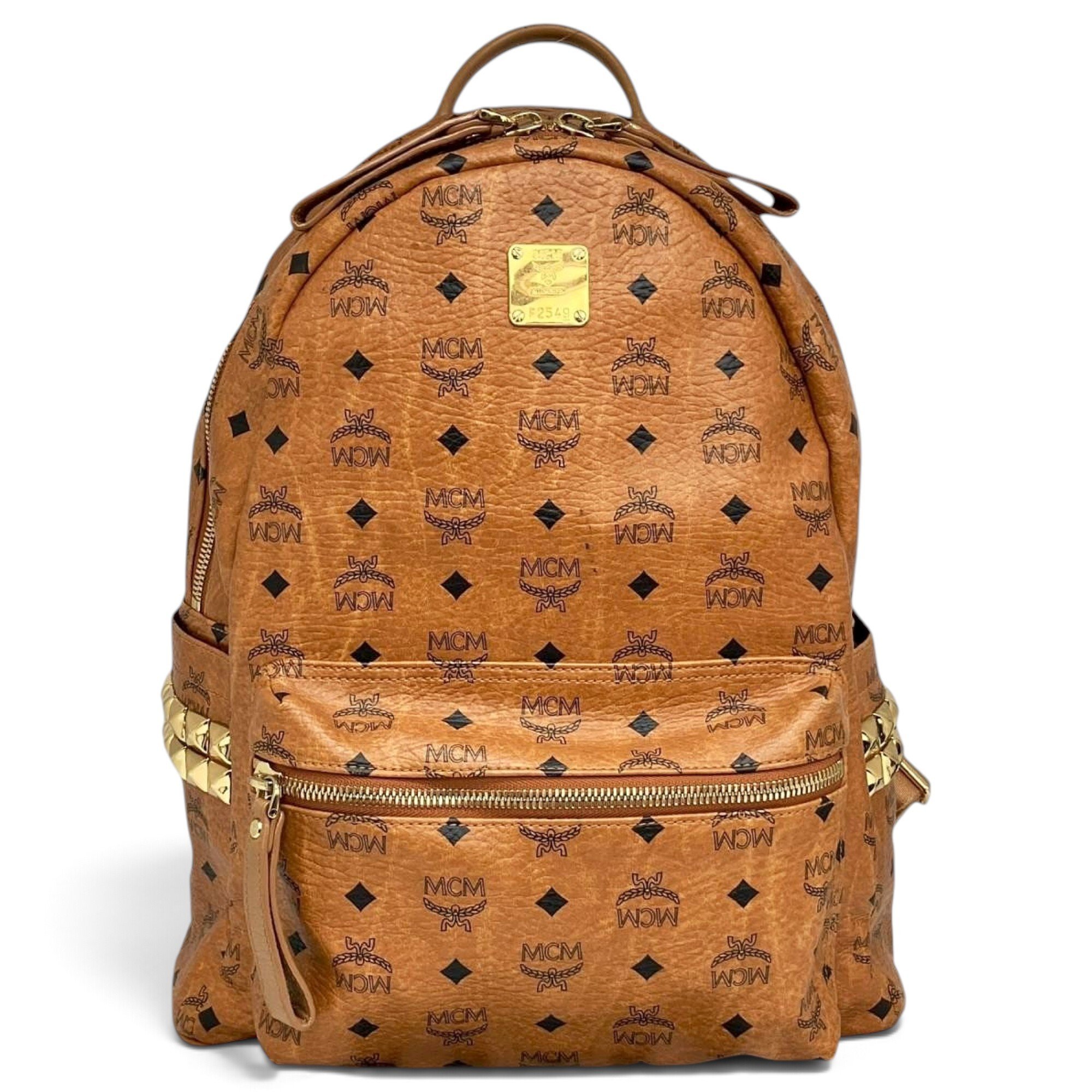 Stark patent leather backpack