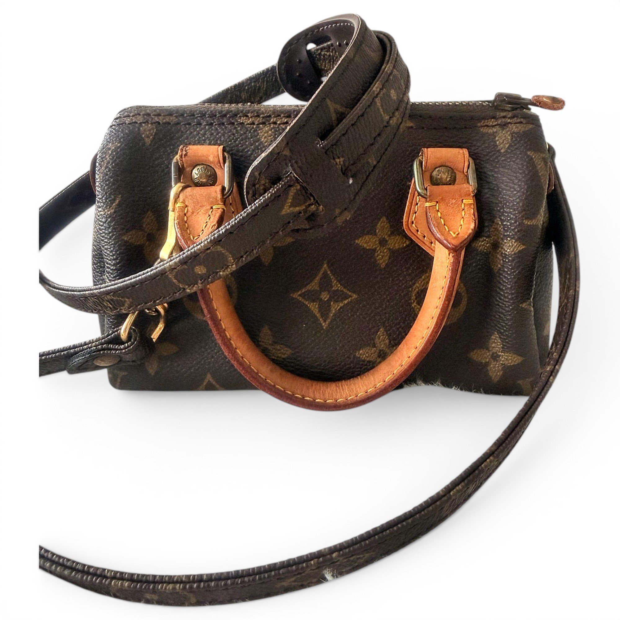 Speedy leather handbag
