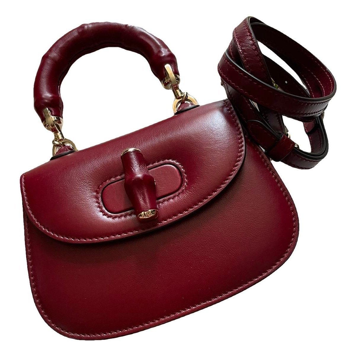 Bamboo leather handbag