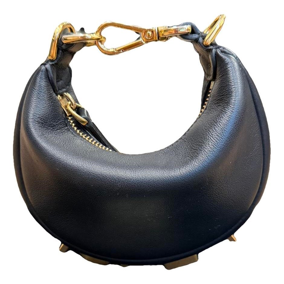 Leather clutch bag