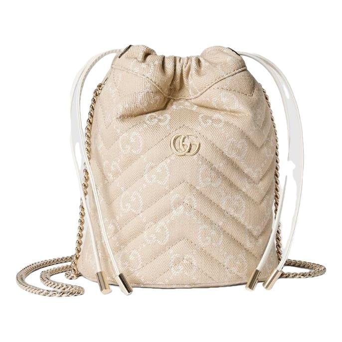 GG Marmont Chain Bucket cloth crossbody bag
