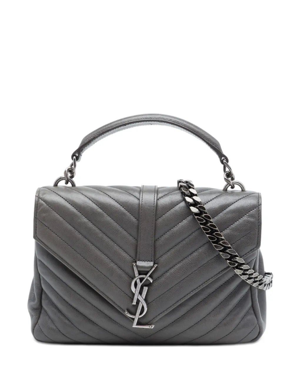 2015 Medium Chevron Sheepskin Monogram College satchel