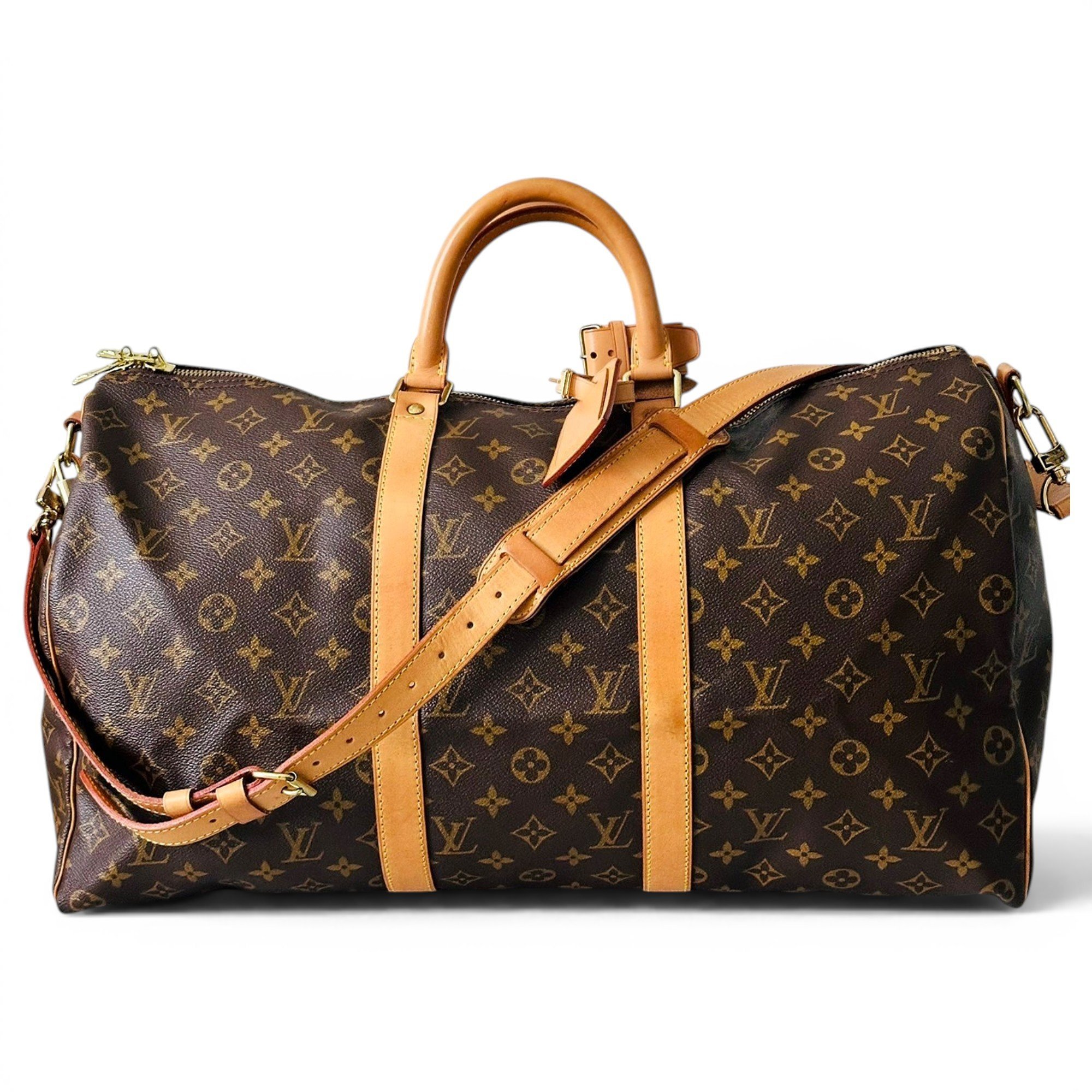 Keepall leather travel bag