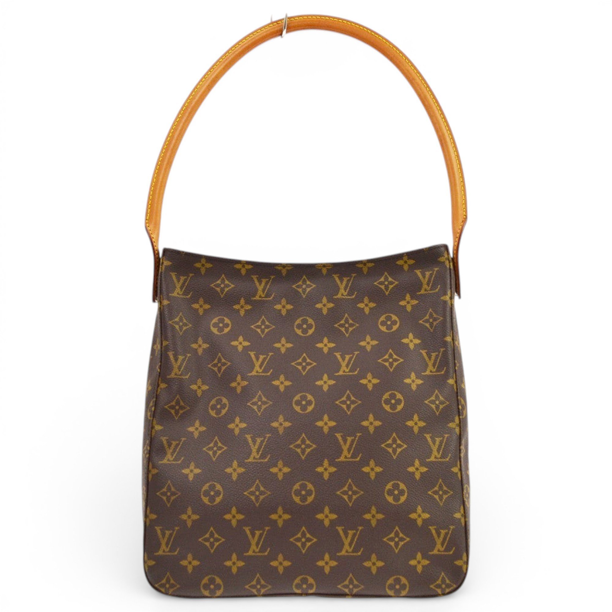 Looping leather handbag