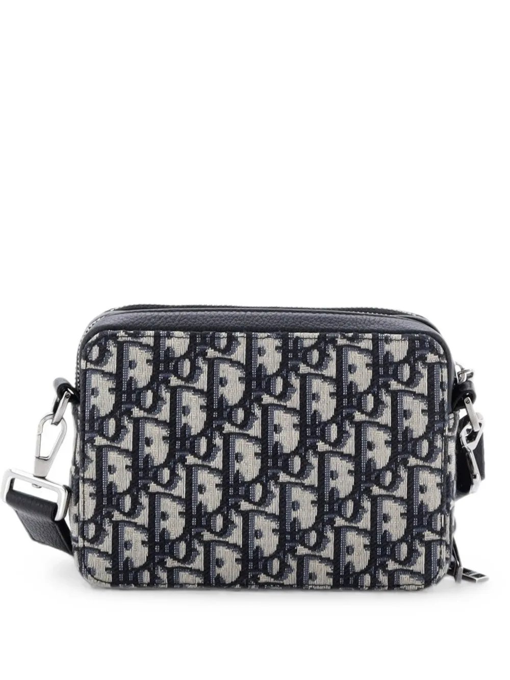 Double Zip Pouch Oblique Canvas crossbody bag