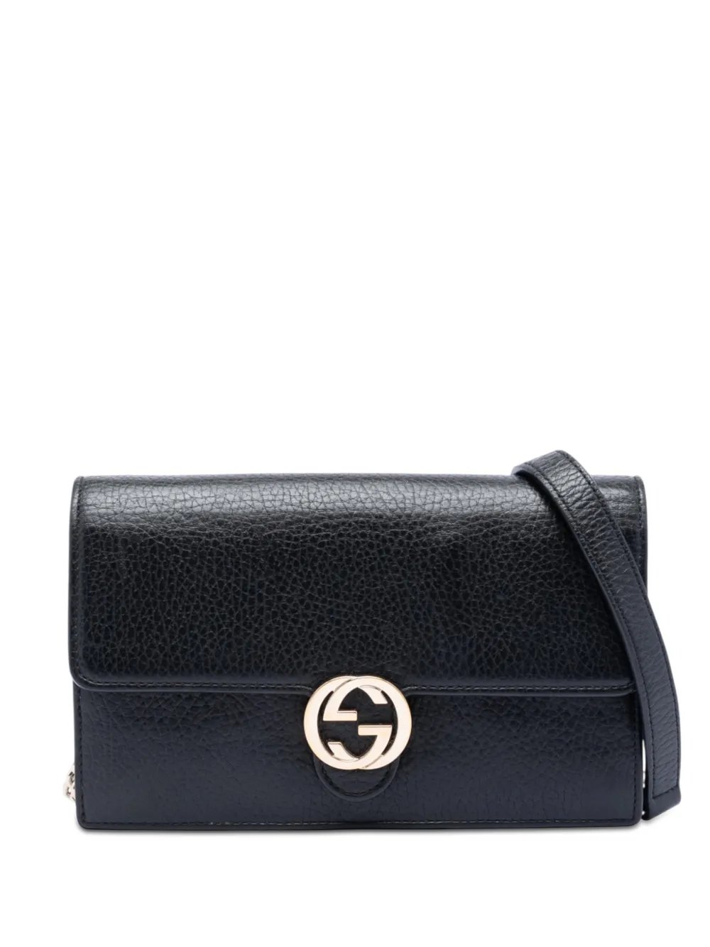 2000-2015 Dollar Calfskin Interlocking G Wallet on Chain crossbody bag