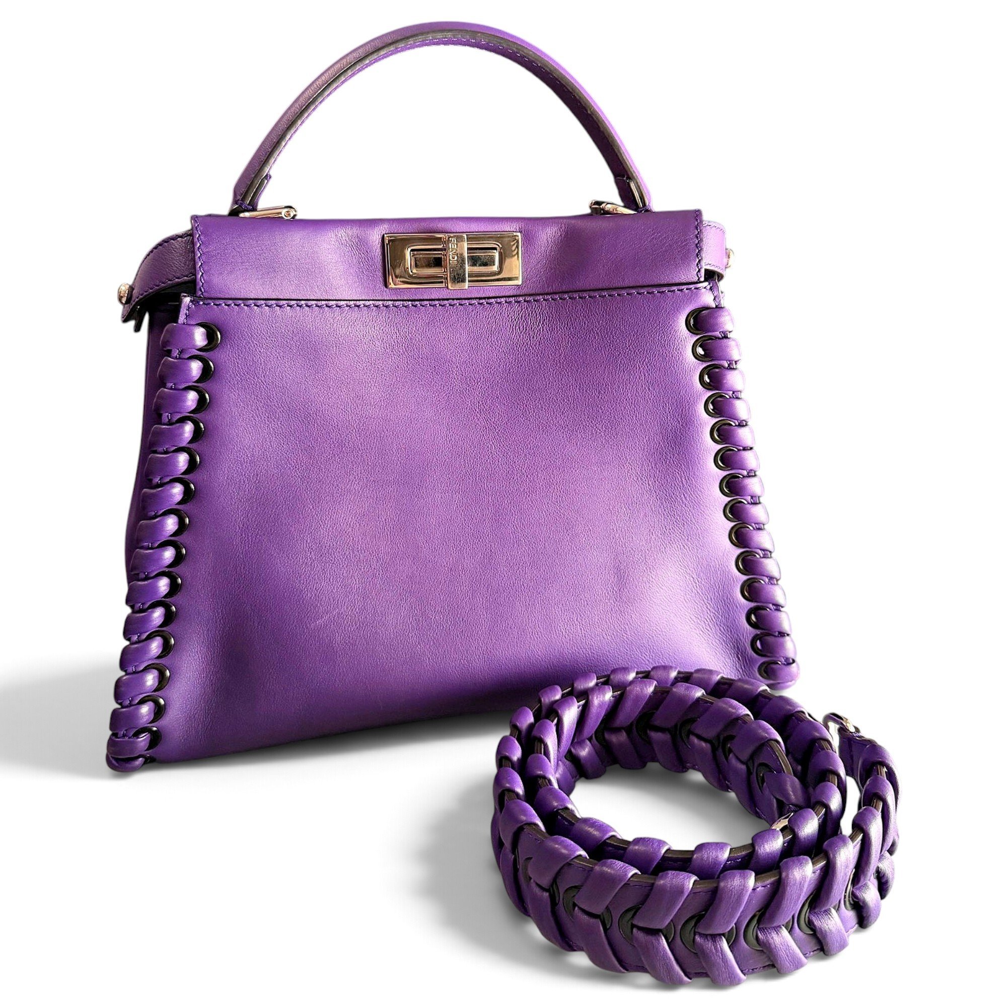 Peekaboo leather handbag