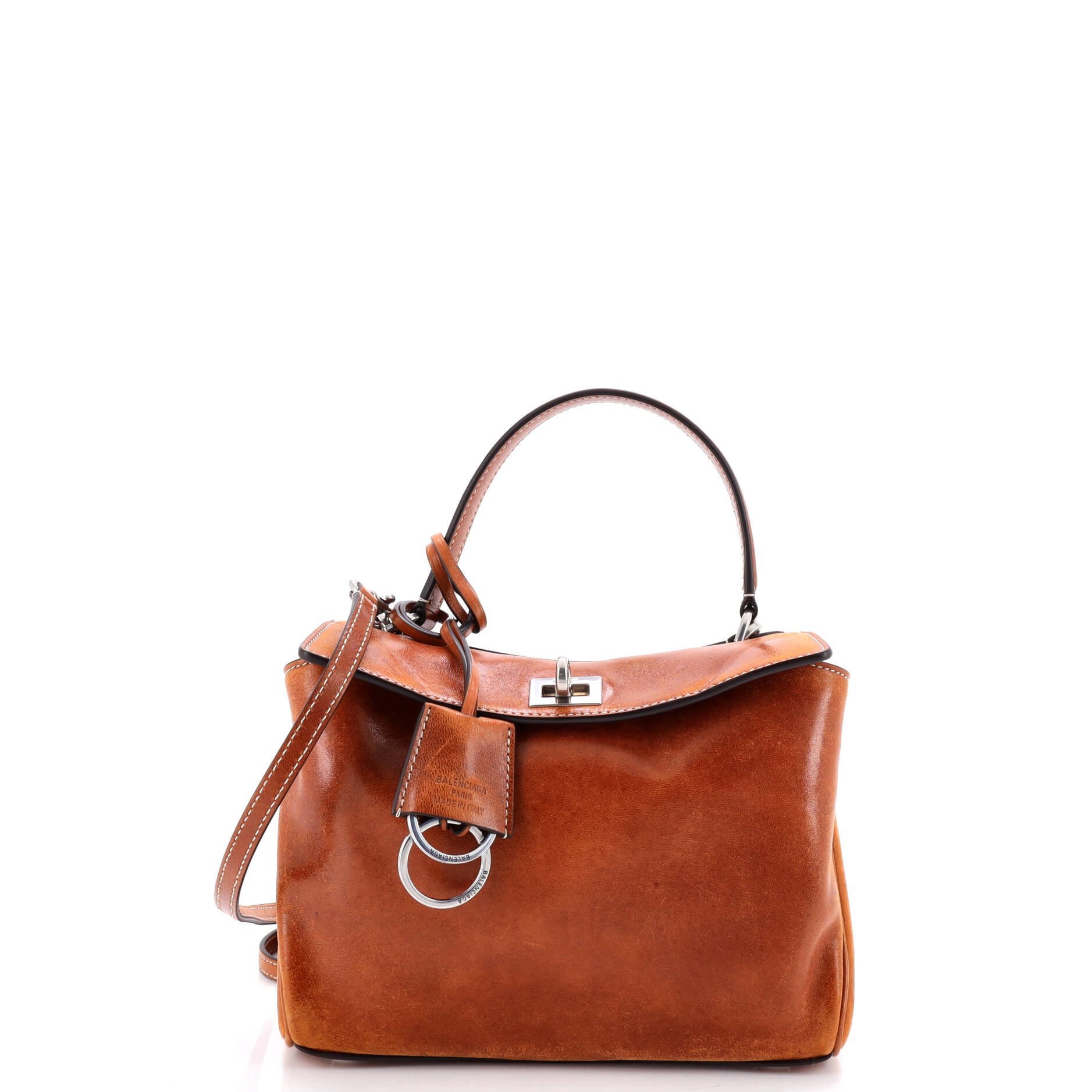 Balenciaga Rodeo Shoulder Bag Leather Mini