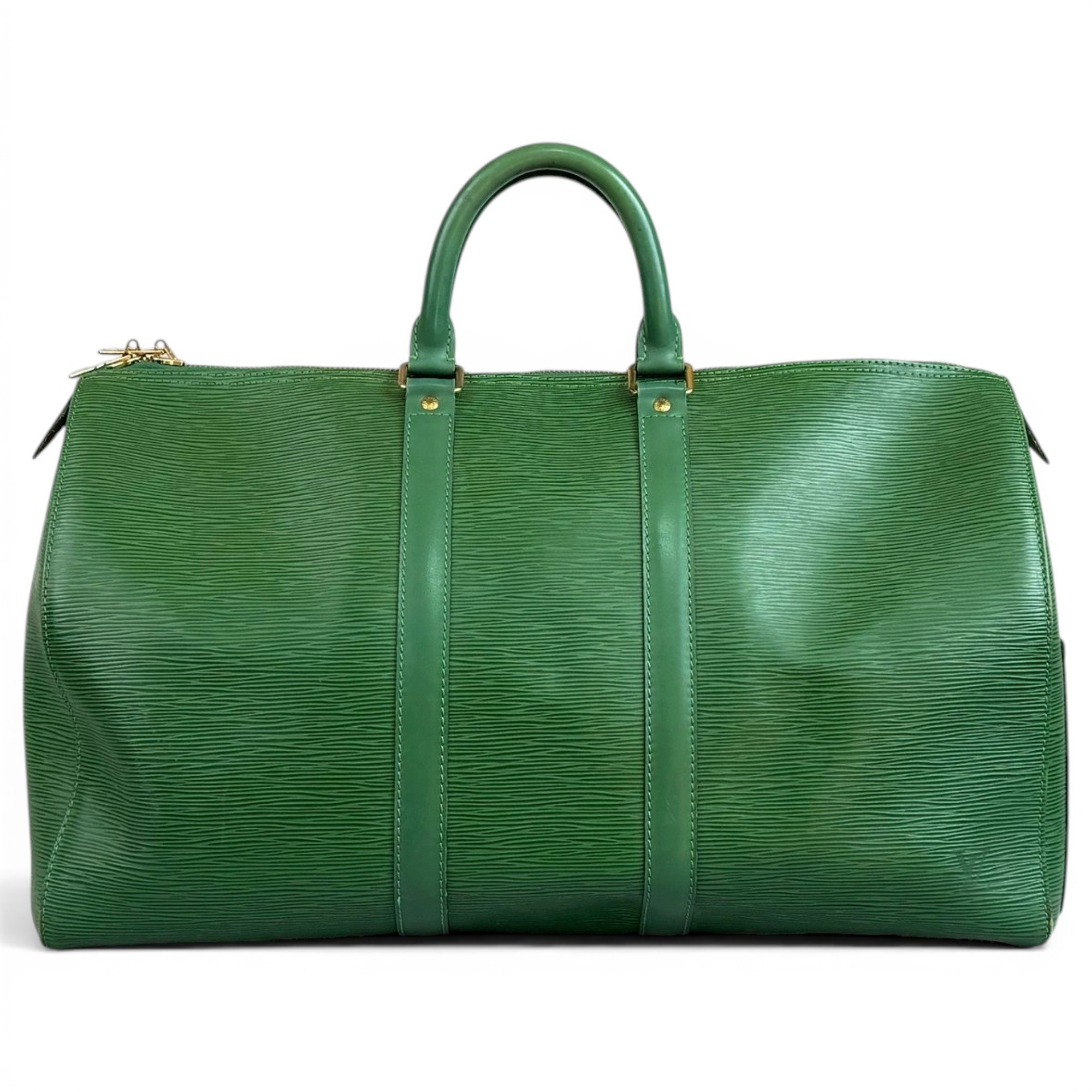 Keepall leather travel bag