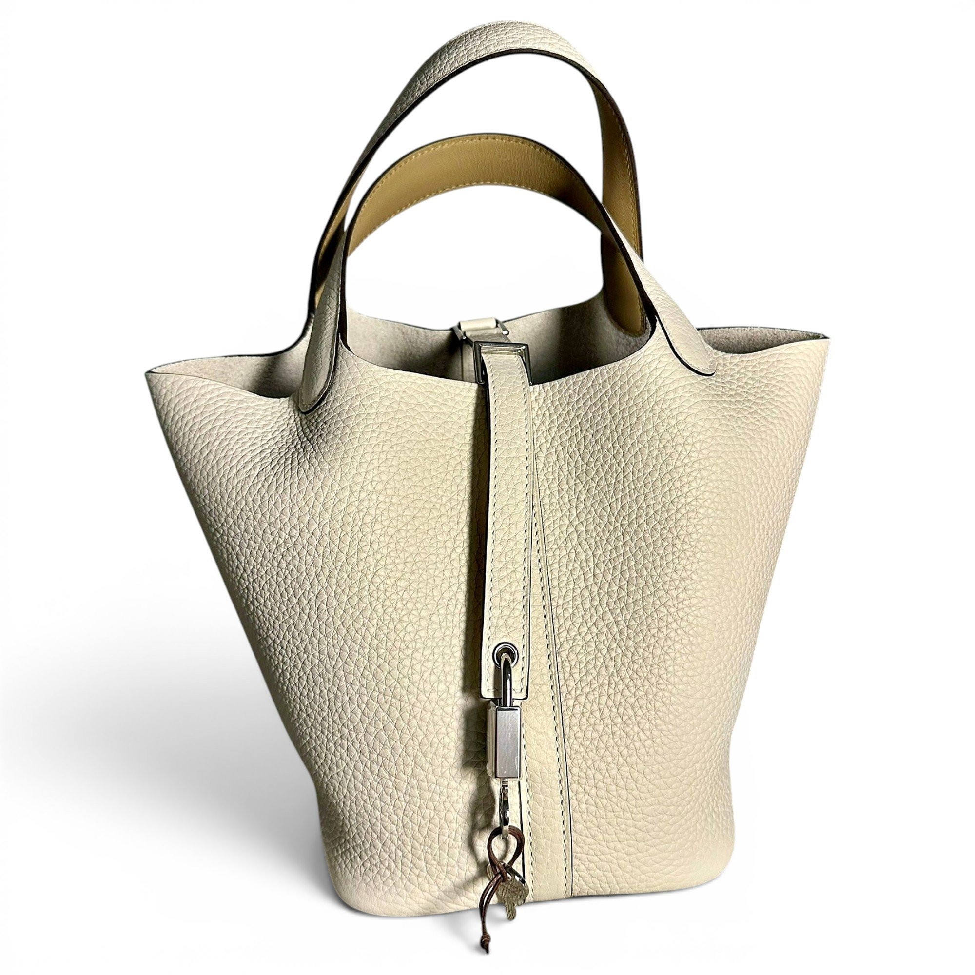 Picotin leather tote