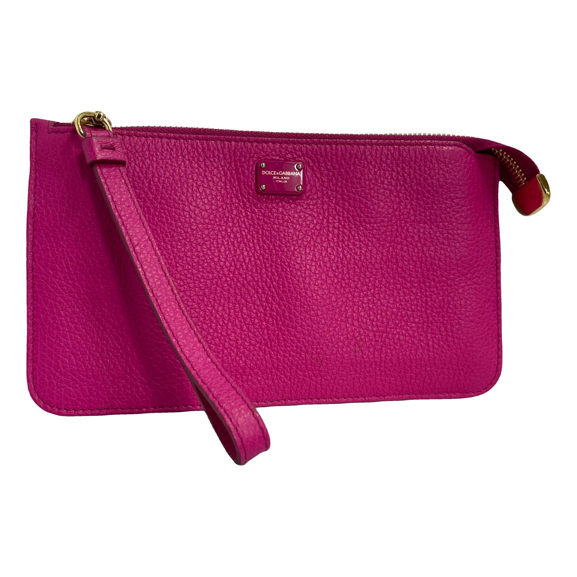 Leather clutch bag