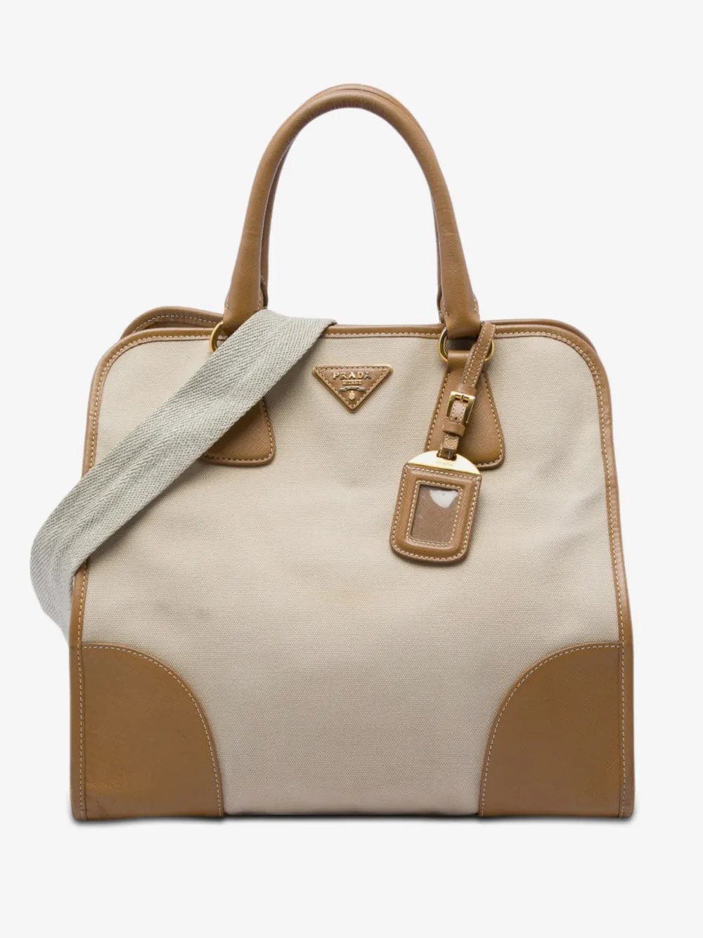 2010-2026 Saffiano Trimmed Canvas Canapa satchel