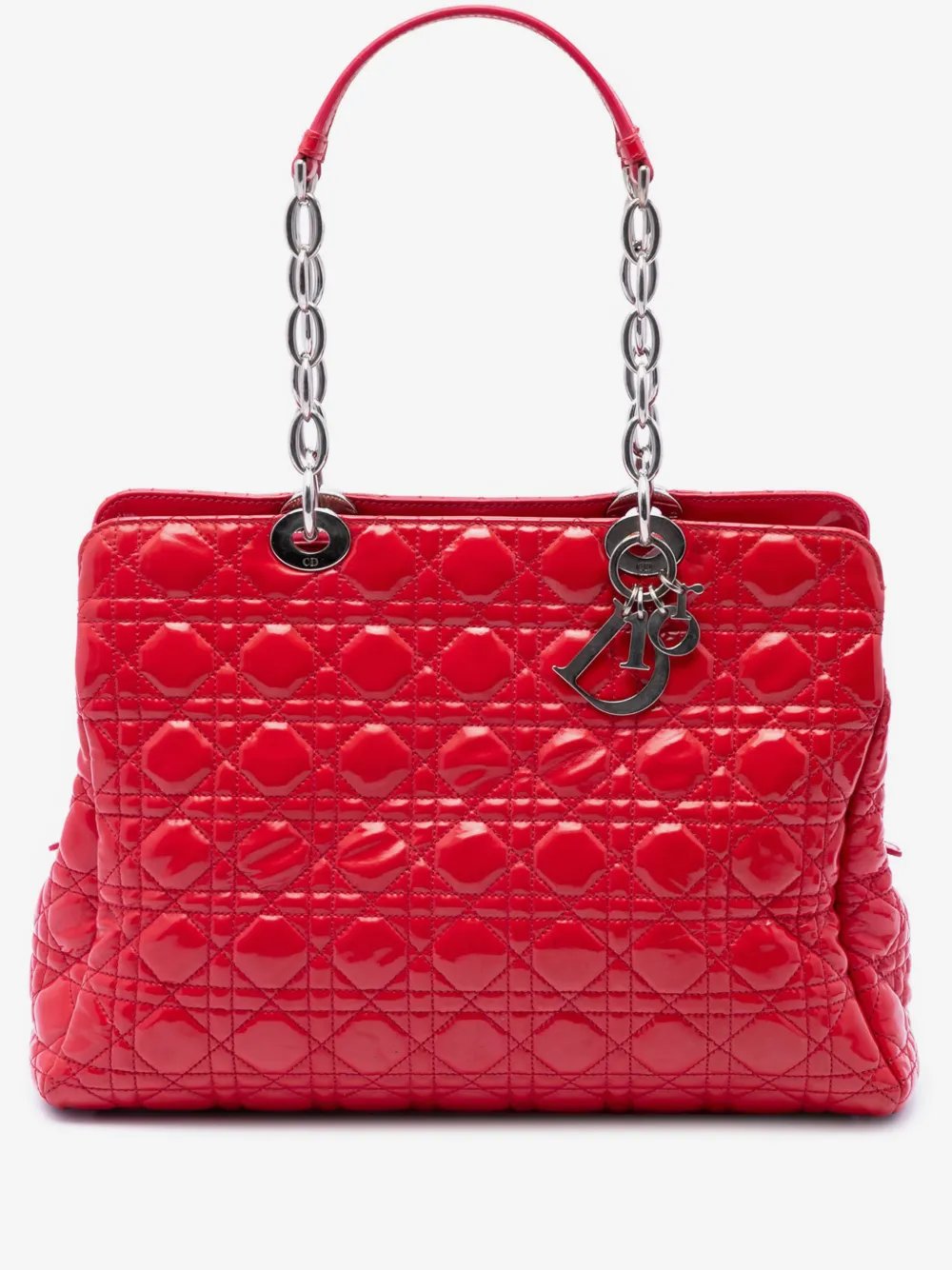2013 Large Patent Cannage Lady Dior Soft Shopping tote bag
