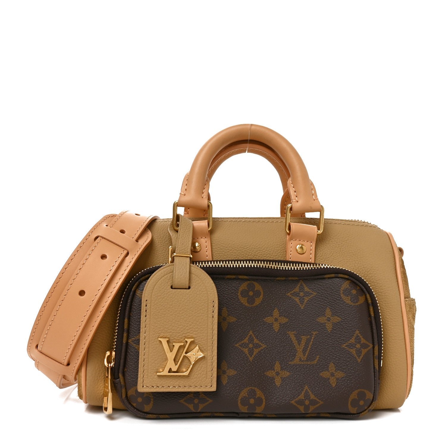 Louis Vuitton Taurillon Suede Monogram Cargo Keepall Bandouliere 25