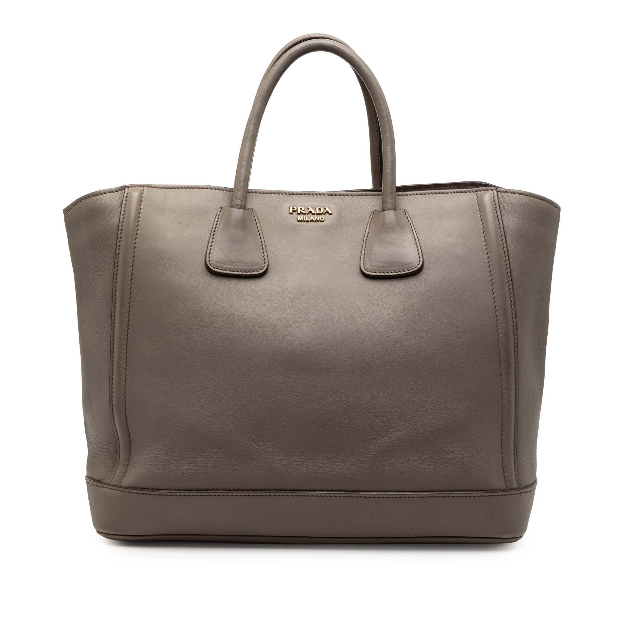 Double leather tote