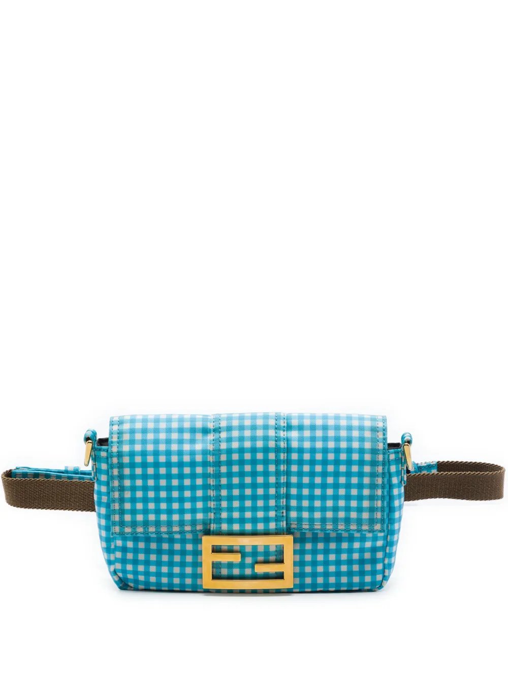2010-2026 Joshua Vides Mini Nylon Gingham Convertible Baguette satchel